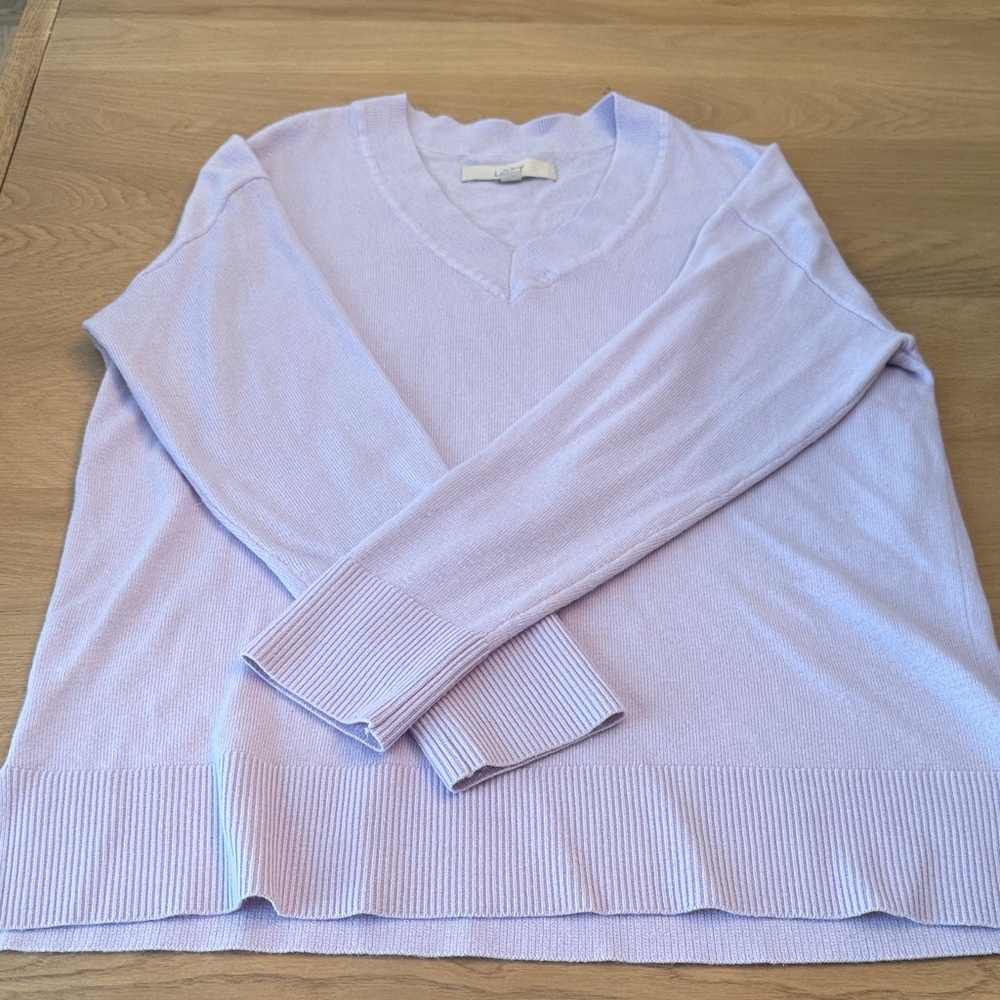 LOFT Lavender V-Neck Sweater
